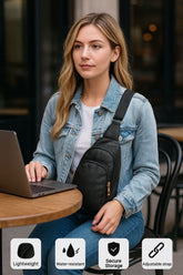 Real Leather Crossbody Sling Bag – Stylish, Functional & Versatile